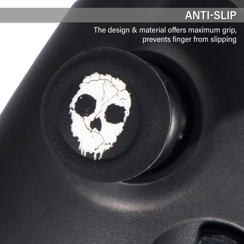 Playrealm FPS Thumbstick Extender & Printing Rubber Silicone Grip Cover 2 Sets for Xbox Series X/S & Xbox One Controller(Ghost) - Image 5
